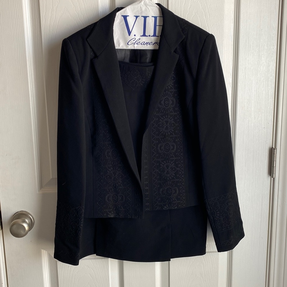Embroidered Skirt Suit Set